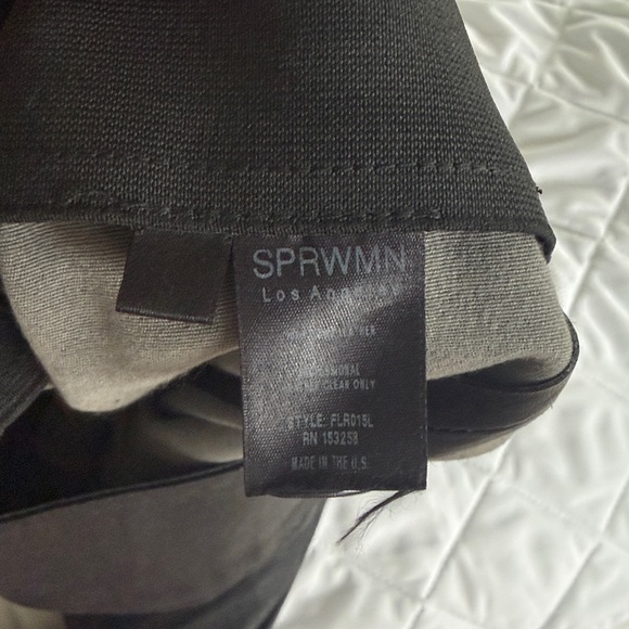 SPRWMN BLACK LEATHER ANKLE FLARE - Picture 9 of 11